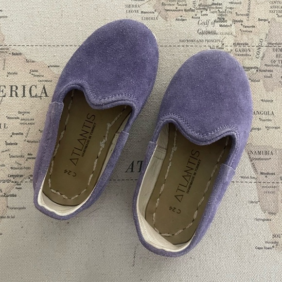 Atlantis Other - Atlantis Barefoot Shoes - Natural Leather Purple Suede Children’s Size C 24 NWOT